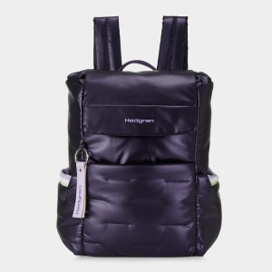 Women's Hedgren Billowy Backpacks Purple Deep Blue | KQT6475BK