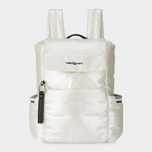 Women's Hedgren Billowy Backpacks White | CDI917XL