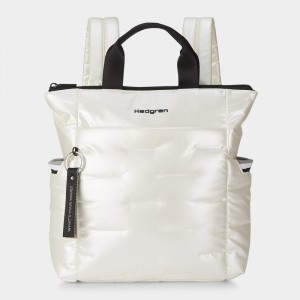 Women's Hedgren Comfy Backpacks White | WUC3211VQ