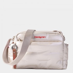 Women's Hedgren Cozy Shoulder Bags Beige | SAO4577AD