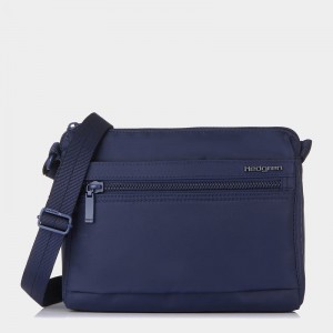 Women's Hedgren Eye Shoulder Bags Dark Blue | ERR3120JZ