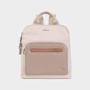 Women's Hedgren Latte Backpacks Beige | CTV7628SS