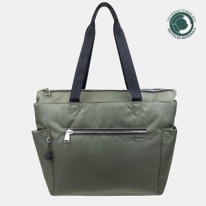 Women's Hedgren Margaret Sustainably Made Tote Bags Green | PPN7280EQ