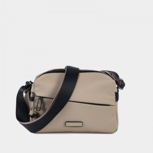 Women's Hedgren Neutron Small Crossbody Bags Grey Beige | XLU785VL