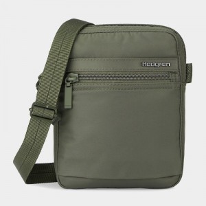 Women's Hedgren Rush Crossbody Bags Dark Green | JVL155IZ