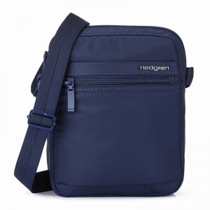 Women's Hedgren Rush Crossbody Bags Dark Blue | LMJ6692BQ