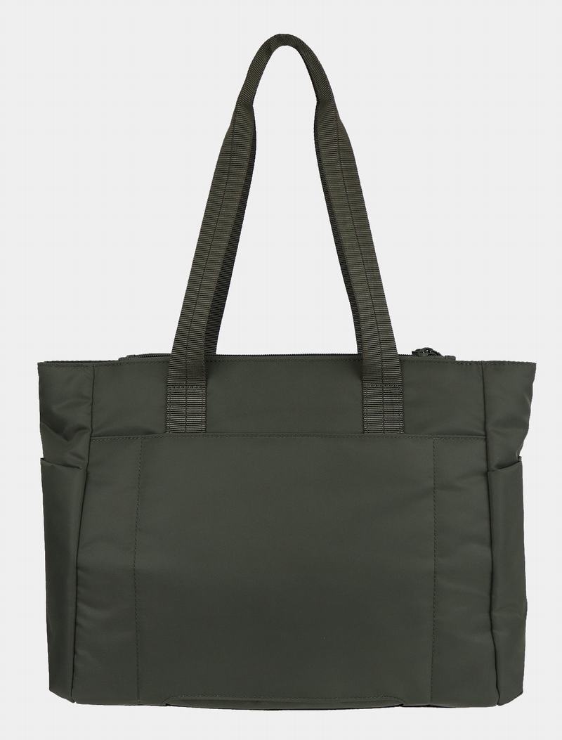 Women's Hedgren Achiever Tote Bags Dark Green | CUE8336DR