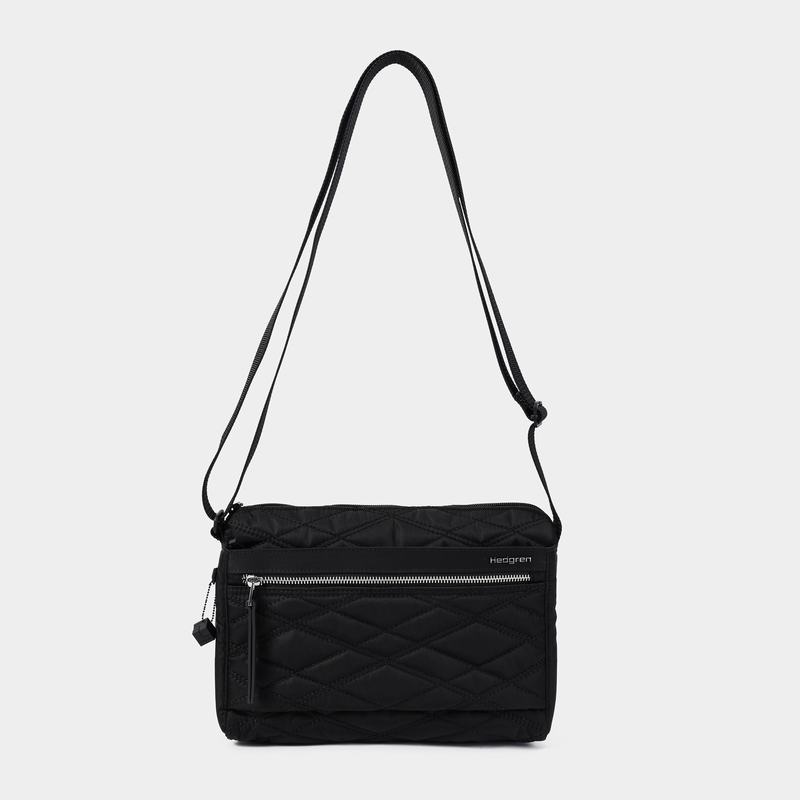 Women's Hedgren Eye Medium Shoulder Bags Black | YHU301XM