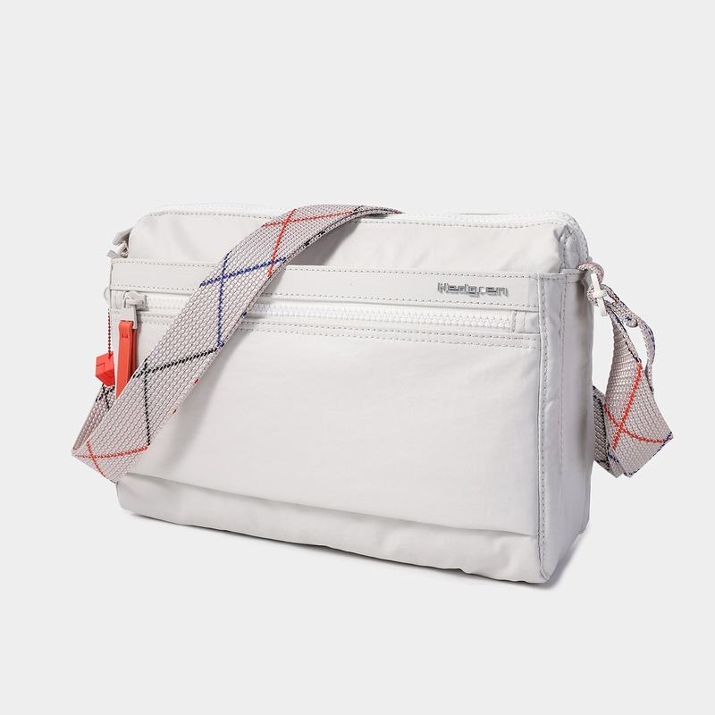 Women's Hedgren Eye Medium Shoulder Bags White Grey | UYS905ZI