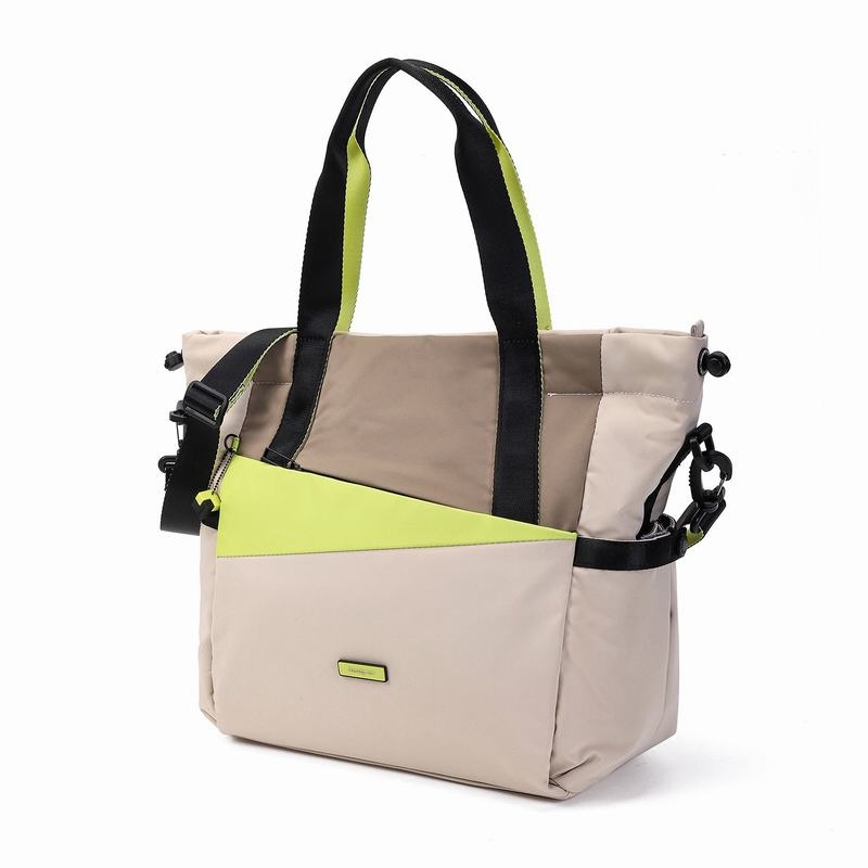 Women's Hedgren Galactic Tote Bags Beige | RYB6067KD