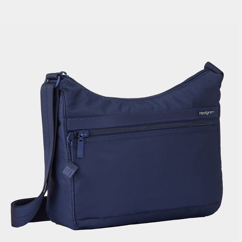 Women's Hedgren Harper's Rfid Shoulder Bags Dark Blue | HWF527AS