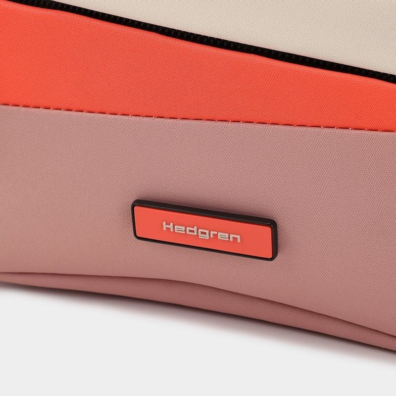 Women's Hedgren Neutron Small Crossbody Bags Pink Orange | YKD7078EQ