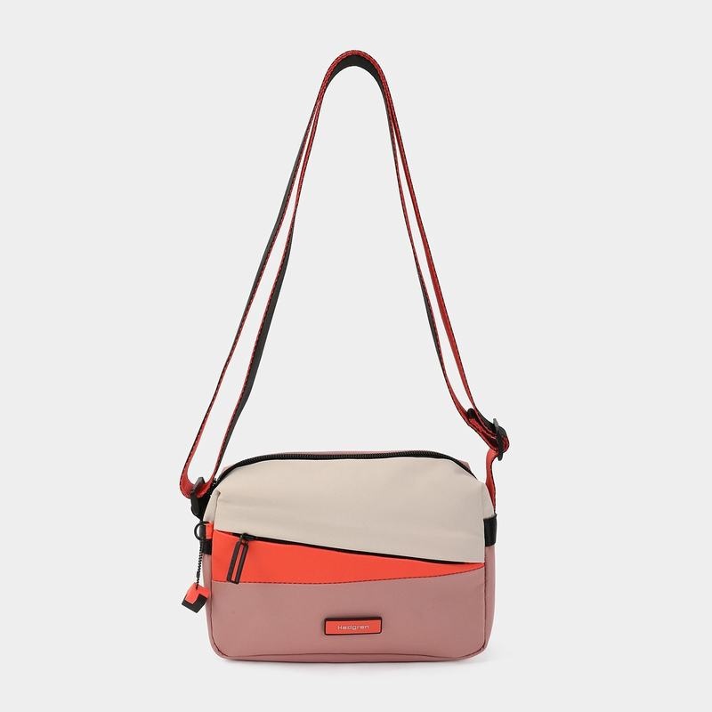 Women's Hedgren Neutron Small Crossbody Bags Pink Orange | YKD7078EQ