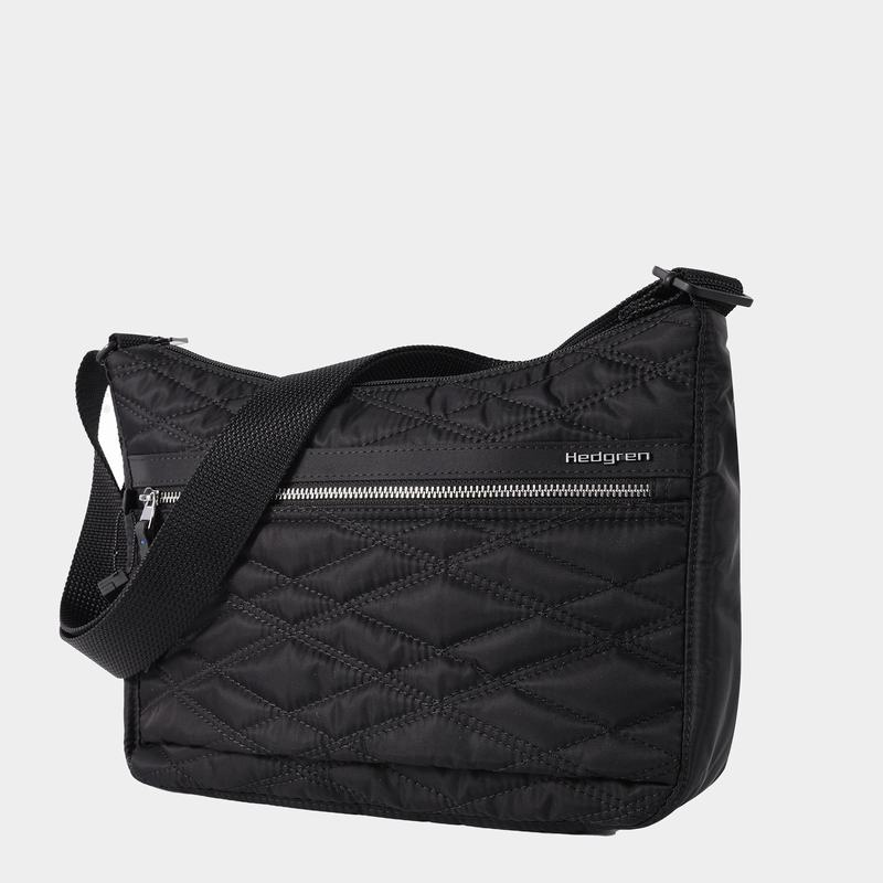 Women's Hedgren Quilted Harper's Rfid Shoulder Bags Black | ZPX9968MR