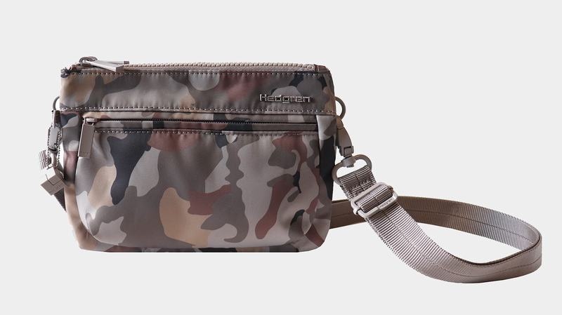 Women's Hedgren Rain Sustainably Made Crossbody Bags Grey Camo | LUL6554EZ