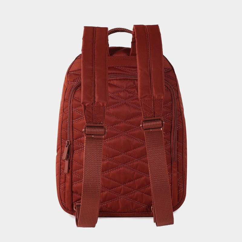 Women's Hedgren Vogue Large Rfid Backpacks Red Brown | CAH6694AT