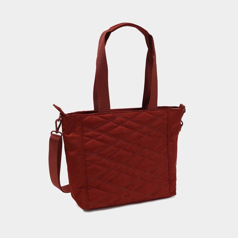 Women's Hedgren Zoe Medium Rfid Tote Bags Red Brown | QIY2656DC