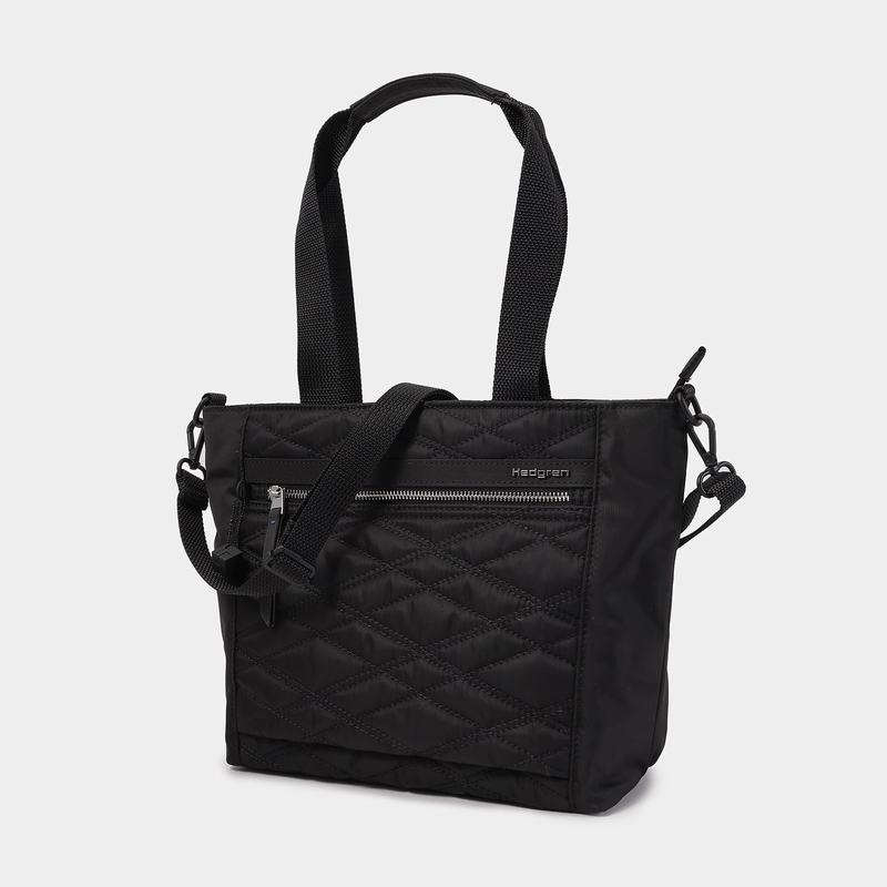 Women's Hedgren Zoe Medium Rfid Tote Bags Black | XTP148KZ